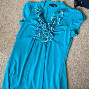 Dressy teal top
