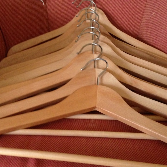 ⛔Sold⛔⛔10 wooden hangers- on hold for bundle