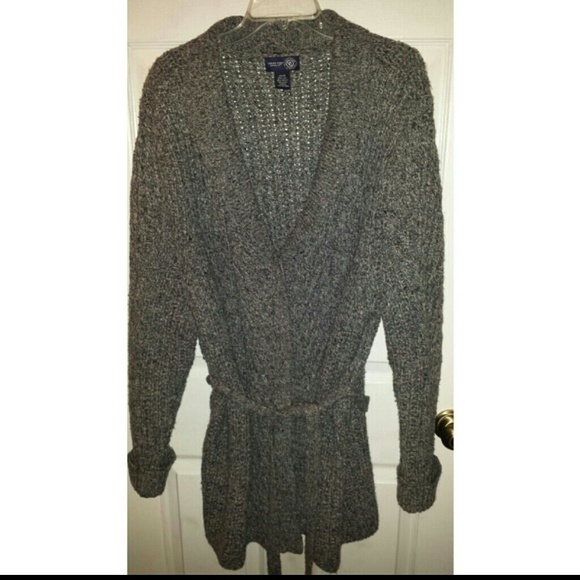Grey Cardigan Sweater