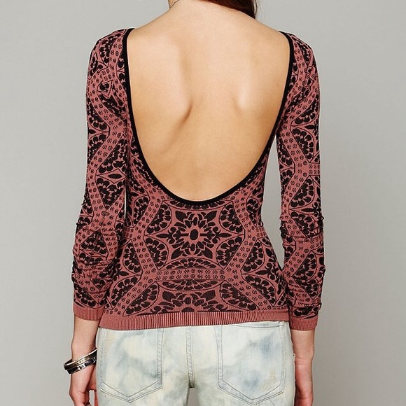 *Sold* Free people printed low back top
