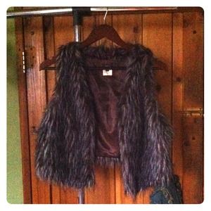 Faux fur vest