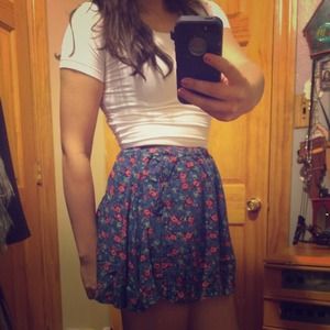 Floral high waisted skirt