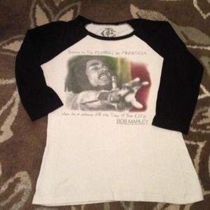 Hot Topic, Bob Marley fitted baseball tee.