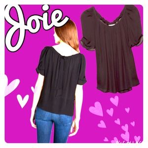 Black Joie Eleanor Top 100% silk top