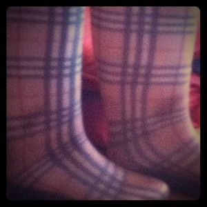 Authentic Burberry tall rain boots