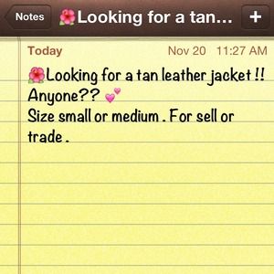 Looking 4 tan leather jacket