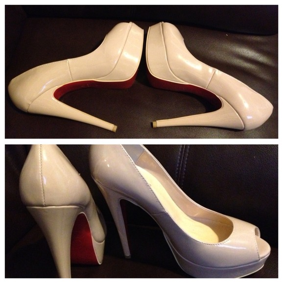 Designer Inspired CL Lady Peep Toe Shoes Heel SZ 9