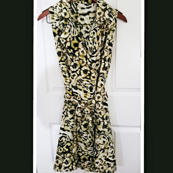 Safari Print Sleveless Dress