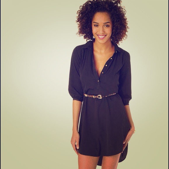 Black Shirt Dress