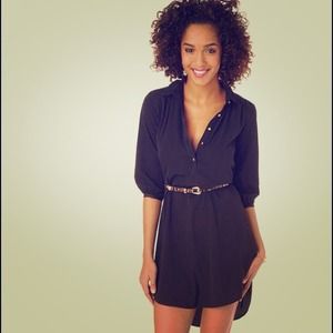 Black Shirt Dress