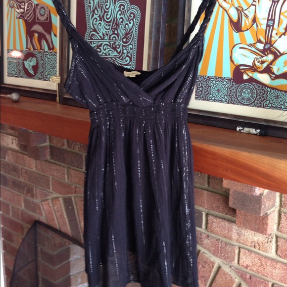 Ella Moss Black Lurex Tank