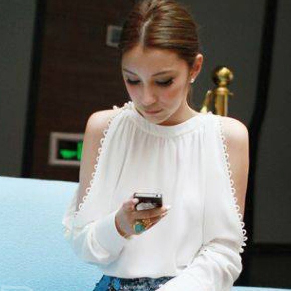 Classy open shoulder top