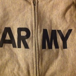 A Grey Army Zip-Up Jacket!!