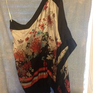 Silk one shoulder blouse