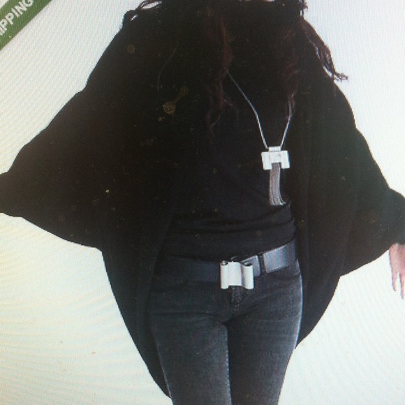 Black batwing cardigan