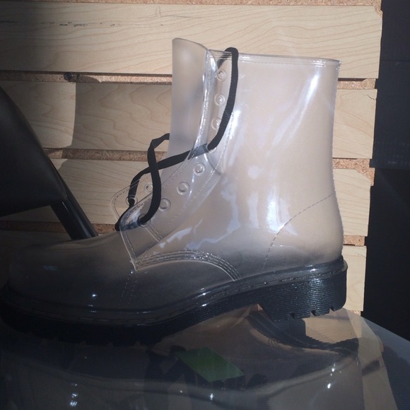 BNIB Black clear jelly boots ASK FOR YOUR SIZE
