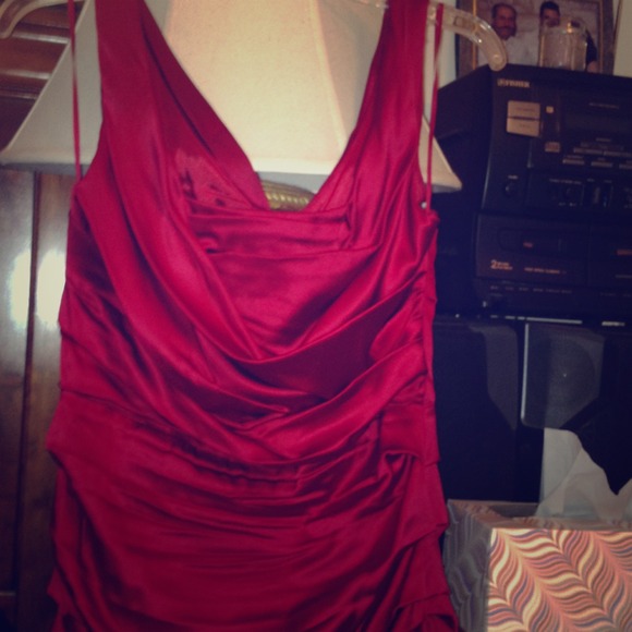 Express short ruffled dress