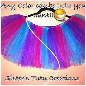 Multi-colored tutu 3 or more colors of your choice