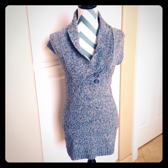 Teal sweater dress