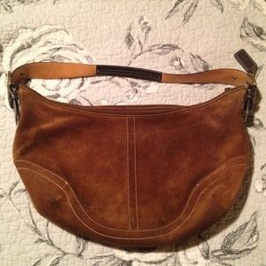 😘 Coach Hobo Brown Suede Purse