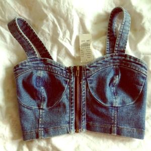 ❌SOLD❌Jeans bustier top. Brand new!!!!