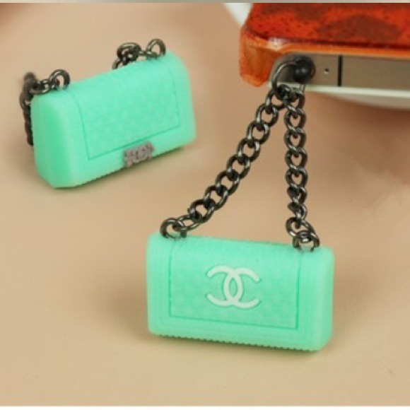 Mint Green Boy Bag Phone Plug Charm