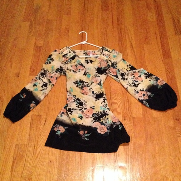 Long sleeved shift dress