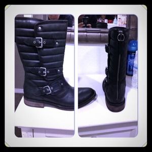 100% authentic Ugg black leather moto boot sz.8
