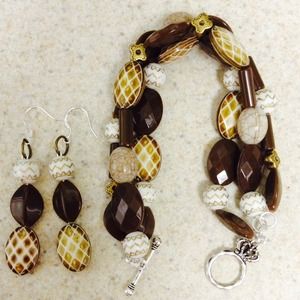 Spoil Me Royal bracelet and matching earrings .