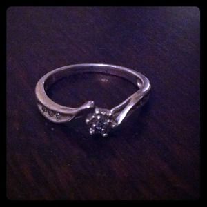 Sterling Silver Diamond Ring