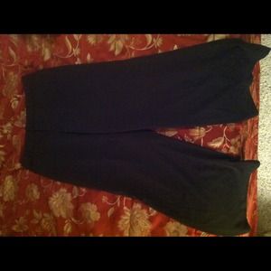 Black wide leg dress pants