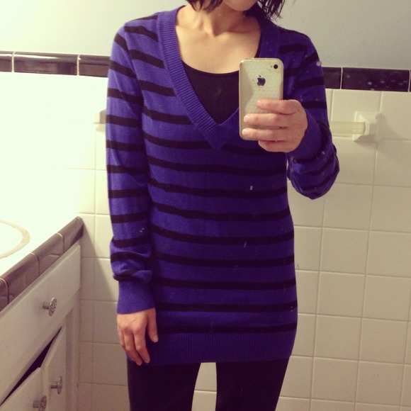 Dark purple long sweater NWOT