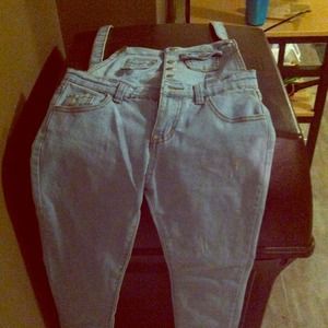 High waisted overalls