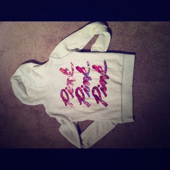 Victoria's Secret Pink Hoodie Light Grey Hoodie S