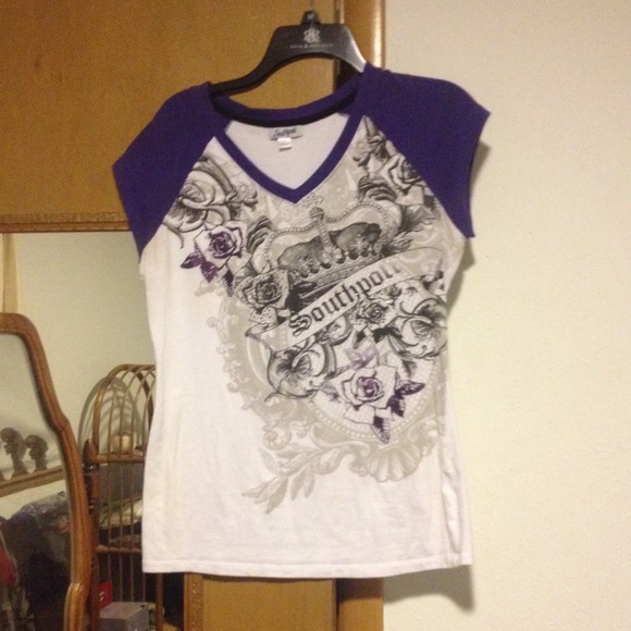 **SOLD** Glitter rose purple South Pole shirt