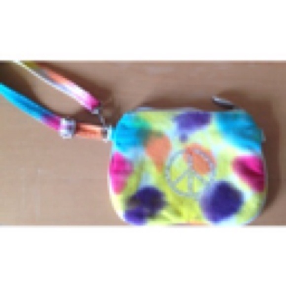 Tie Dye Peace Sign Wristlet - Picture 4 of 8