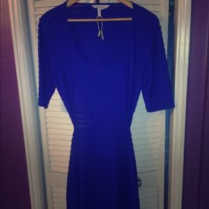 BCBG blue open low back dress