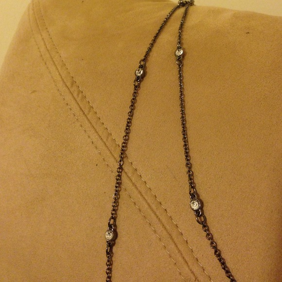 Express Double Strand Rhinestone Necklace - Picture 2 of 4