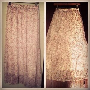 Long floral skirt NWOT