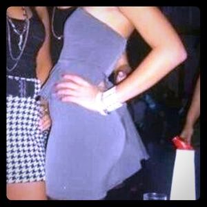 Gray strapless forever 21 dress.