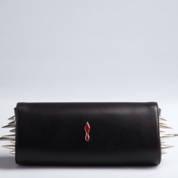 Christian Louboutin leather magnetic clutch