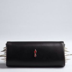 Christian Louboutin leather magnetic clutch