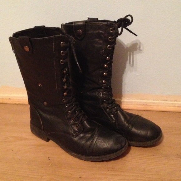 Black Combat boots