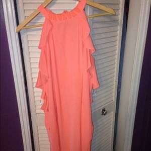 Orange flair dress