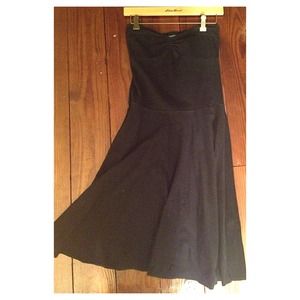 Black strapless dress