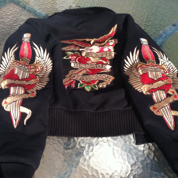 AG Adriano Goldschmied  tattoo bomber jacket