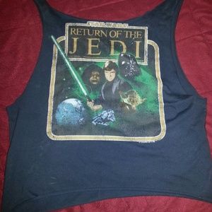 Star wars crop tank top