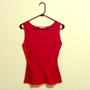 Red peplum top