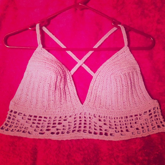 Handmade crochet lavender pretty top