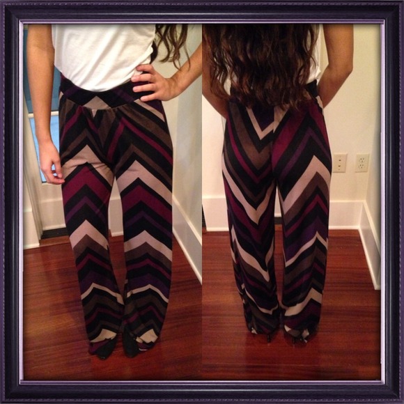Chevron Palazzo Pants